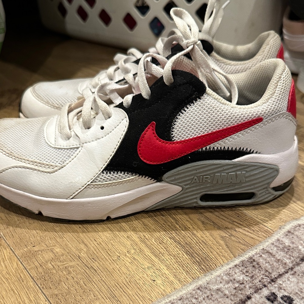 Nike Air Max White and Red with Black Accents